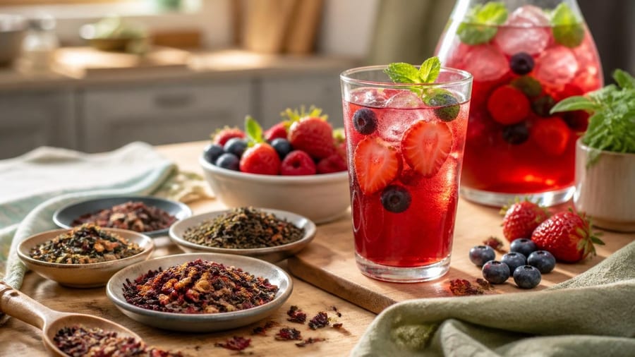 Fruchtiger Beeren-Eistee: Schnell gemacht und herrlich erfrischend