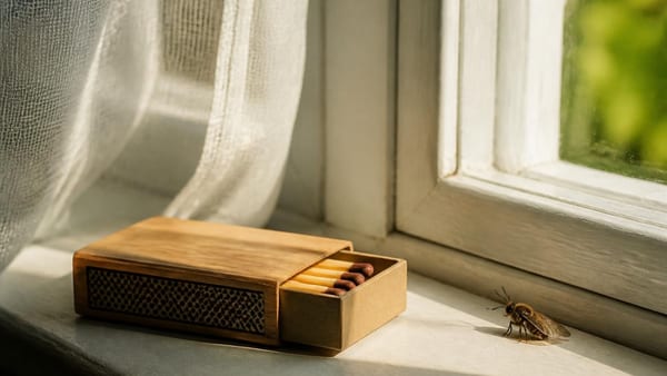 Wenn Insekten am Fenster nerven, greifen Sie zur Streichholzschachtel