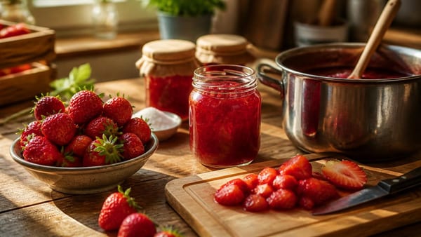 So bleibt Erdbeermarmelade rot und aromatisch