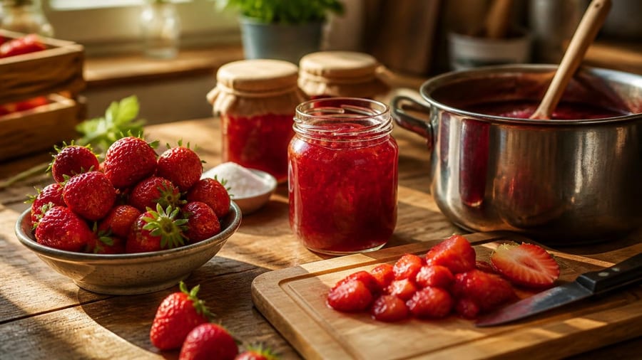 So bleibt Erdbeermarmelade rot und aromatisch